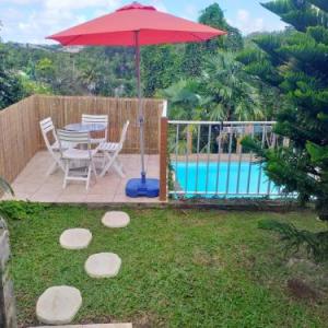 Bungalow d'une chambre avec piscine partagee jardin clos et wifi a Le Gosier a 2 km de la plage