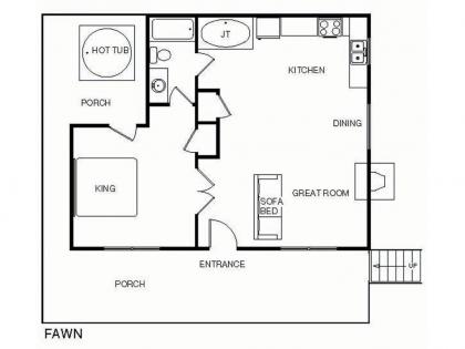 Fawn Cabin 1 Bedroom Sleeps 4 Hot Tub Private Pets Gas Fireplace - image 3