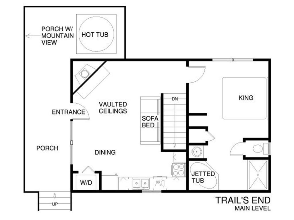 Trail’s End 2 Bedrooms Hot Tub Jetted Tub Gas Fireplace Sleeps 8 - image 4