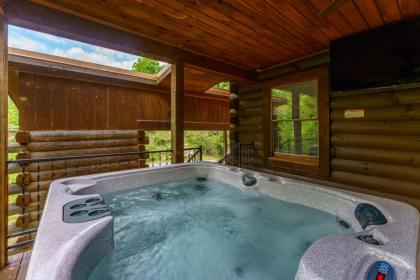 Greenbrier Woods Log Cabin with Hot Tub Stone Wood Fireplace Covered Deck and Close to Gatlinburg - image 23