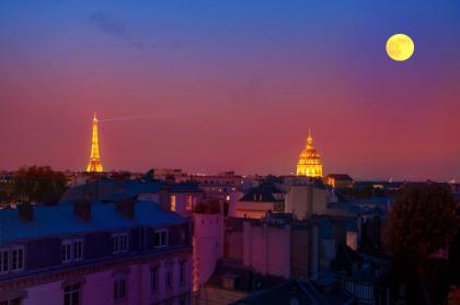 Eiffel Tower view terrace Saint Germain des Pres