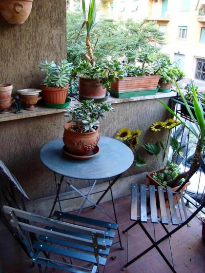 One bedroom appartement with furnished balcony and wifi at Roma